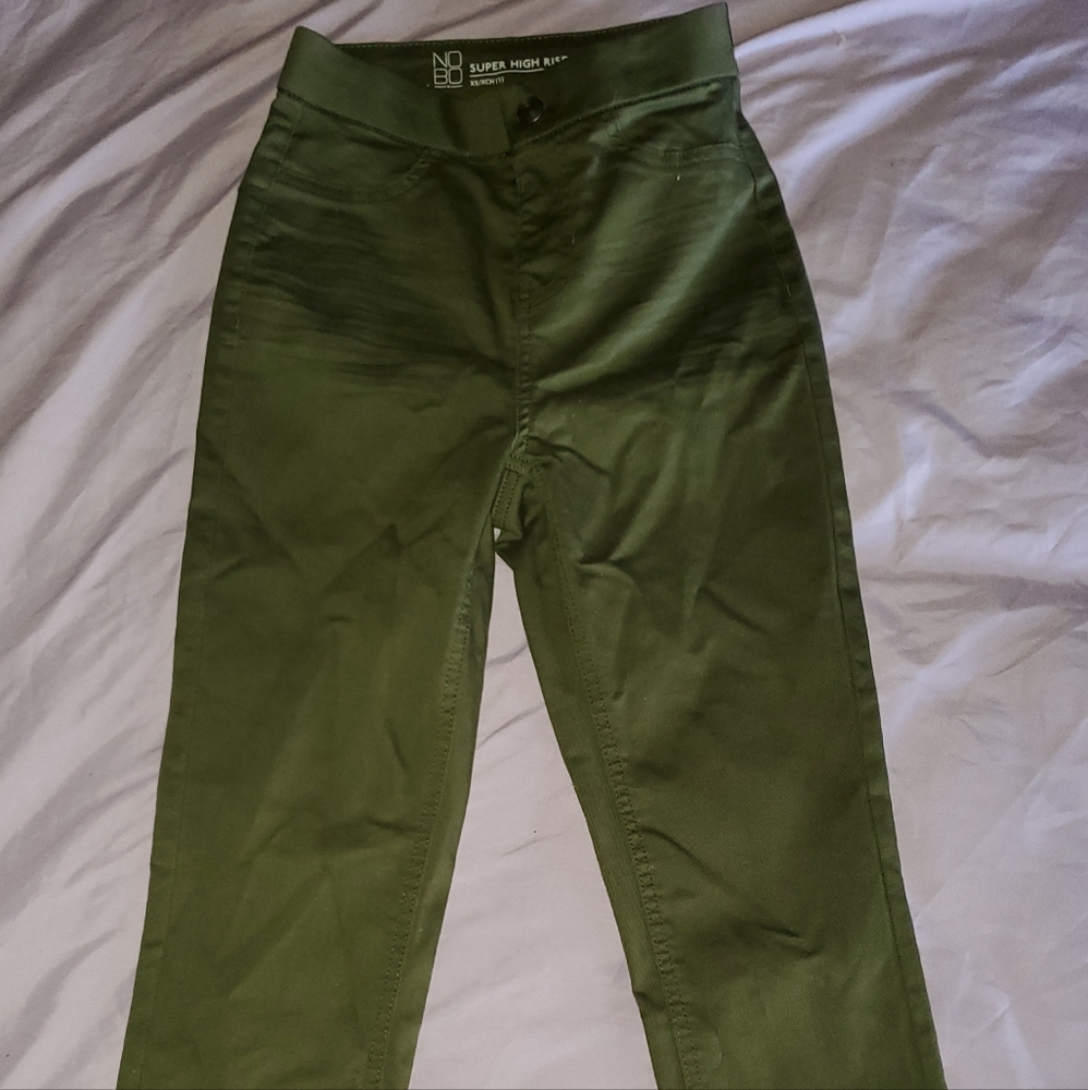 Faded Glory Army green super skinny pants sz XS